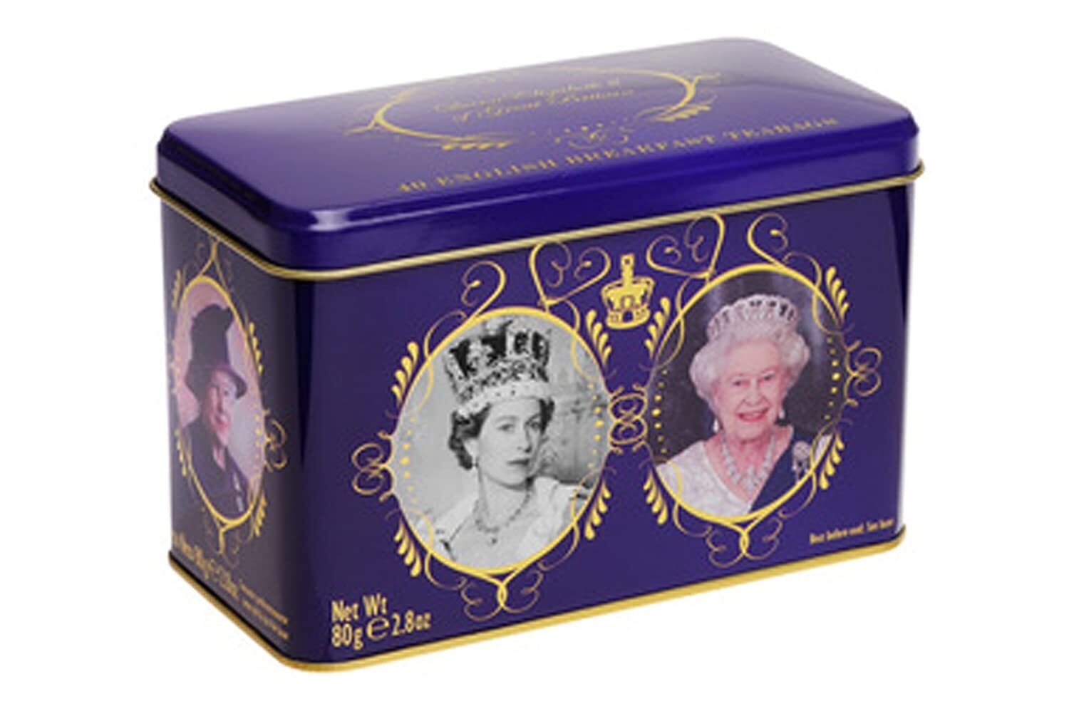 QUEEN ELIZABETH II OF GREAT BRITAIN TIN ENGLISH BREAKFAST TEA 40 TEABAGS COLLEC