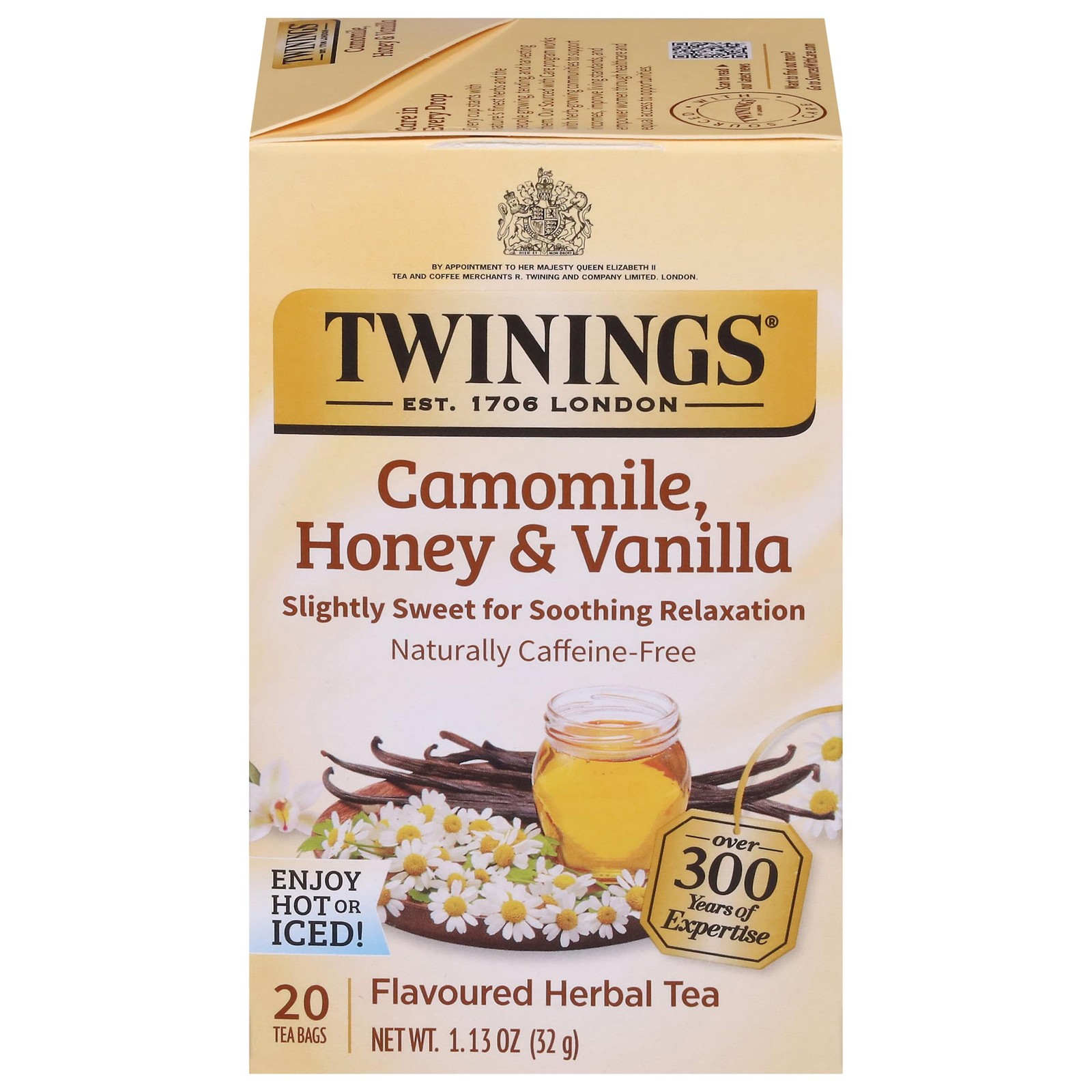 Twinings Camomile, Honey & Vanilla Herbal Tea 20 Count (Pack of 1), No Color