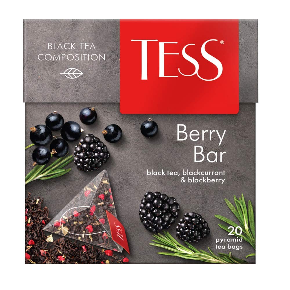 Black Tea Berry Bar Raspberry and Rhubarb Beverages Grocery Gourmet Food 20 p…