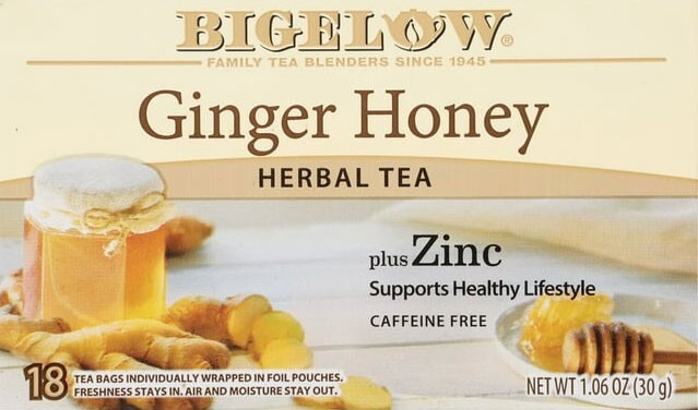 Bigelow Ginger Honey Herbal Tea – 18 tea bags