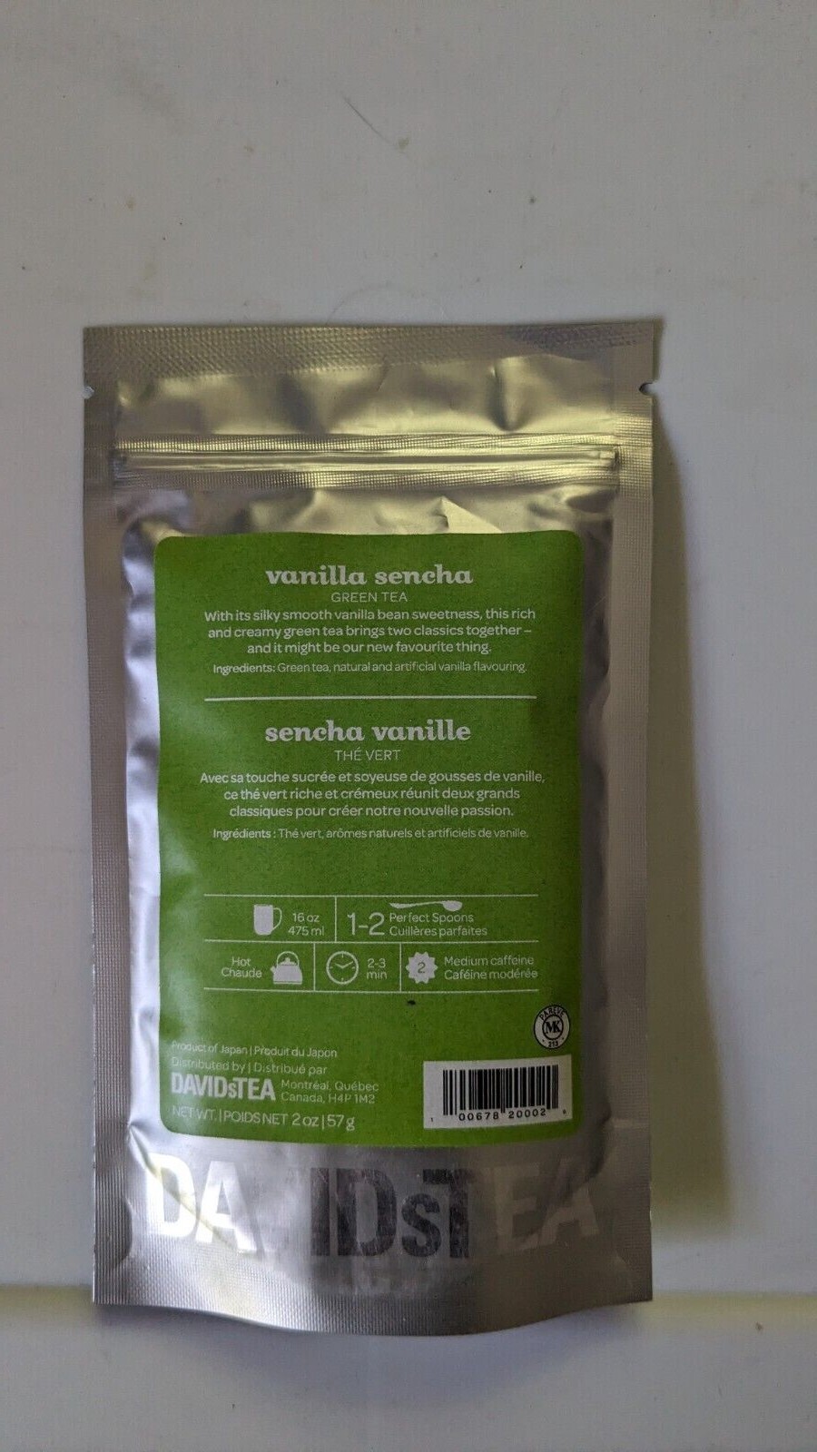 DAVIDsTEA loose leaf tea pouches discontinued varieties and flavors, 2 oz | 57 g