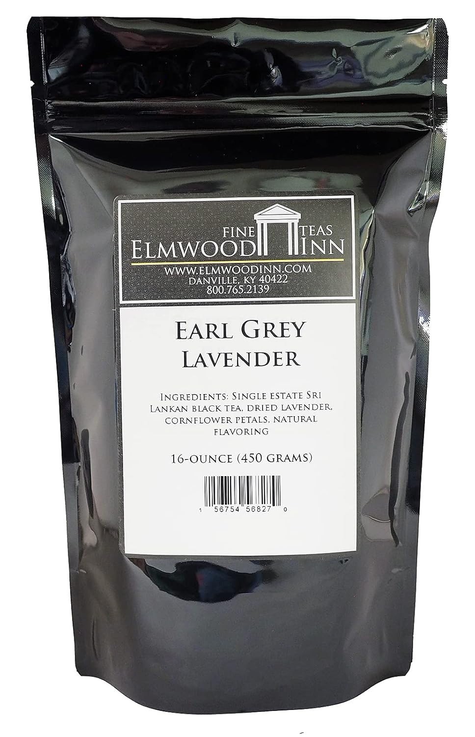 Elmwood Inn Fine Teas Earl Grey Lavender Black Tea – 16 oz Loose Leaf Pouch