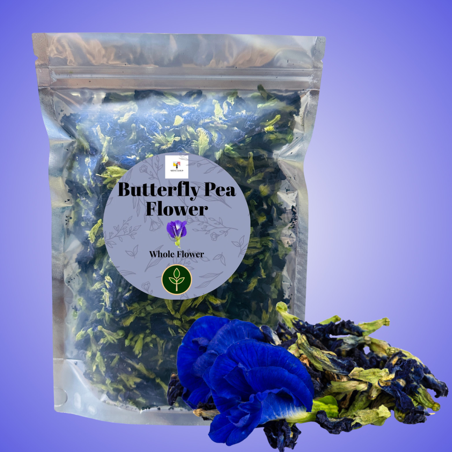 Organic Butterfly Pea Flowers 32 Oz – 67 Oz Blue Tea Clitoria Ternatea Natural