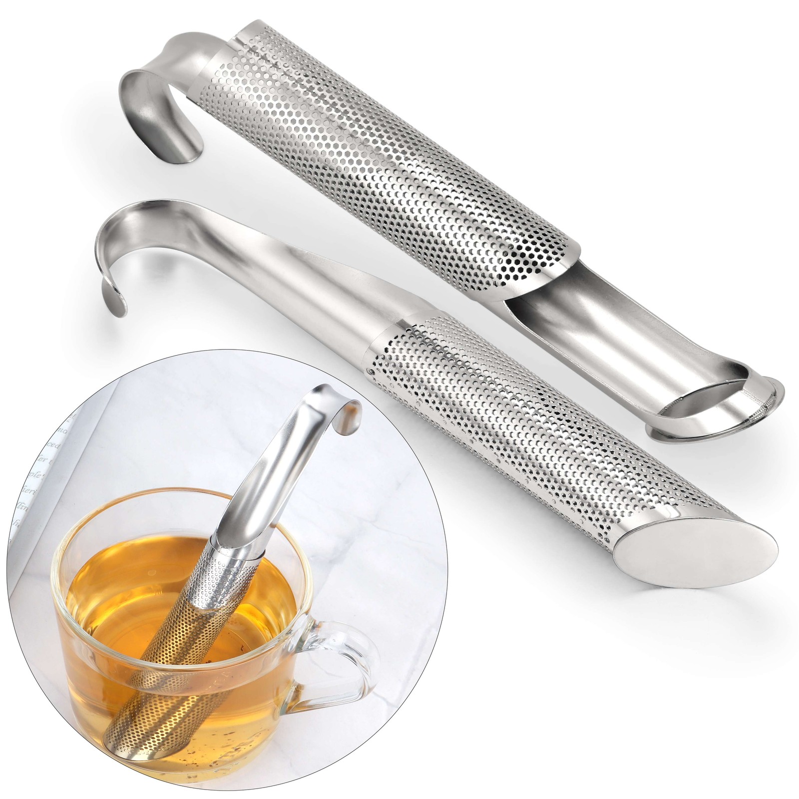 Stainless Steel Tea Infuser Loose Tea Leaf Strainer Herbal Spice Filter Diffuser