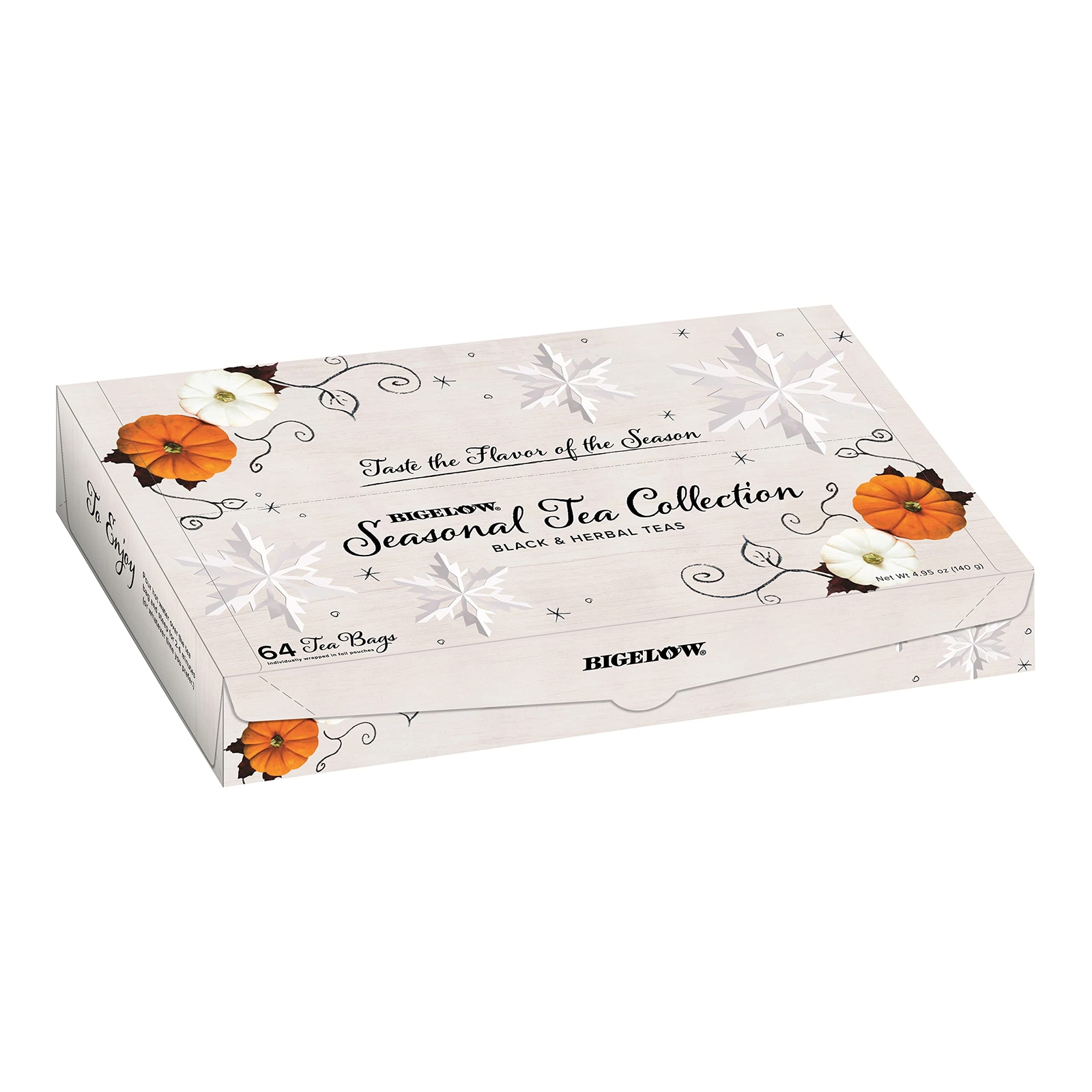 Bigelow Tea Seasonal Collection Variety Gift Box Sampler 64 Tea Bags Pack of 1