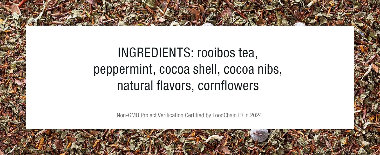 Cozy Peppermint Cocoa, Loose Leaf, Chocolate Peppermint Herbal Tea, Premium