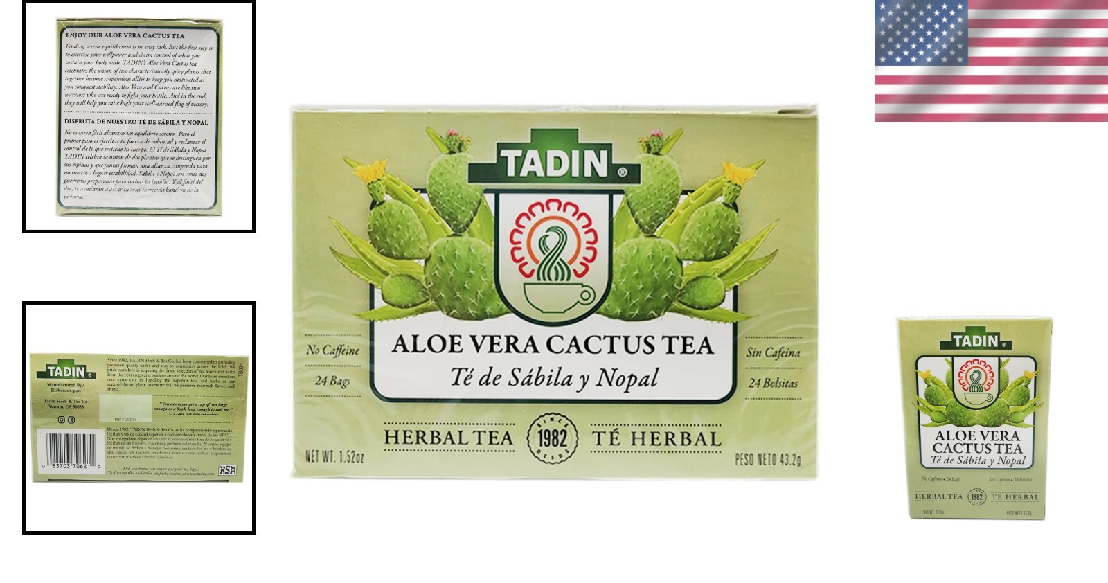 Refreshing Aloe Vera with Cactus Herbal Tea – 24 Count Bags for Wellness
