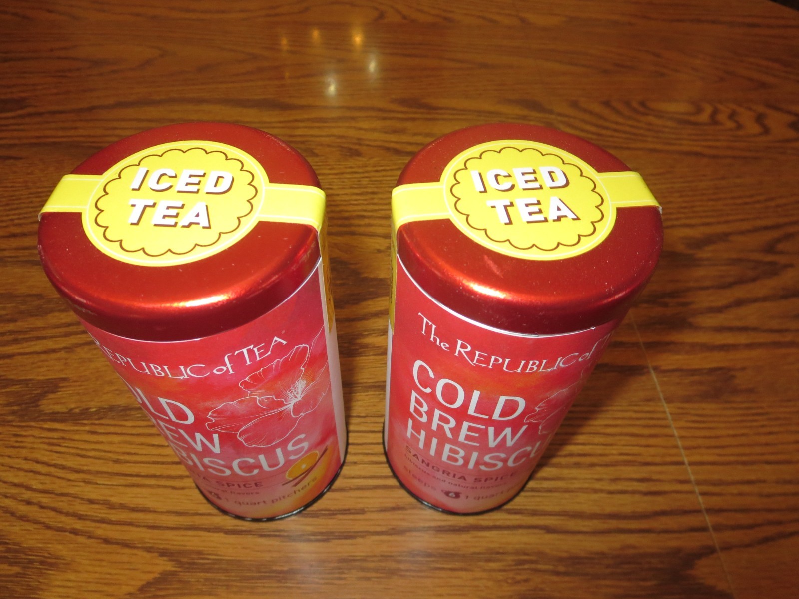 2 The Republic of Tea COLD BREW HIBISCUS Sangria Spice 6 Quarts EA EXP 4/2027+