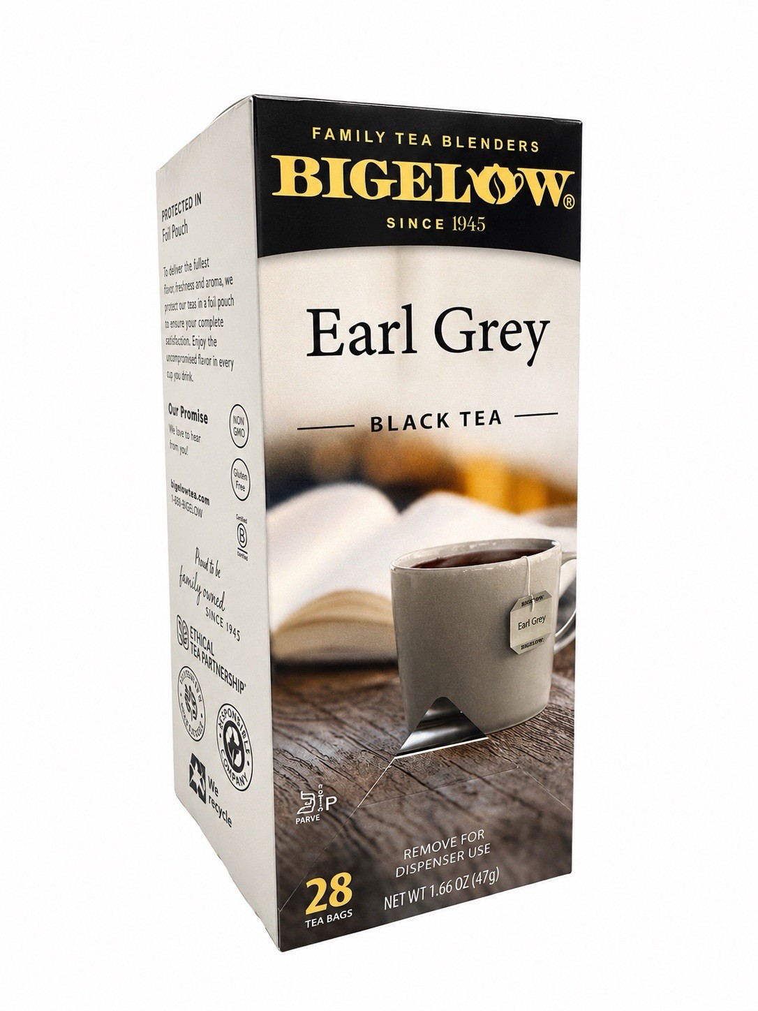 Bigelow Earl Grey Black Tea 28 Count Tea Bags Natural Bergamot Flavor Kosher