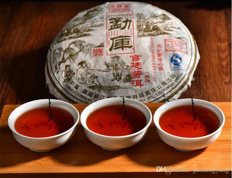 400g Yunnan Mengku Ripe Pu-erh Tea Gong Ting Royal Old Puer Cake Natural