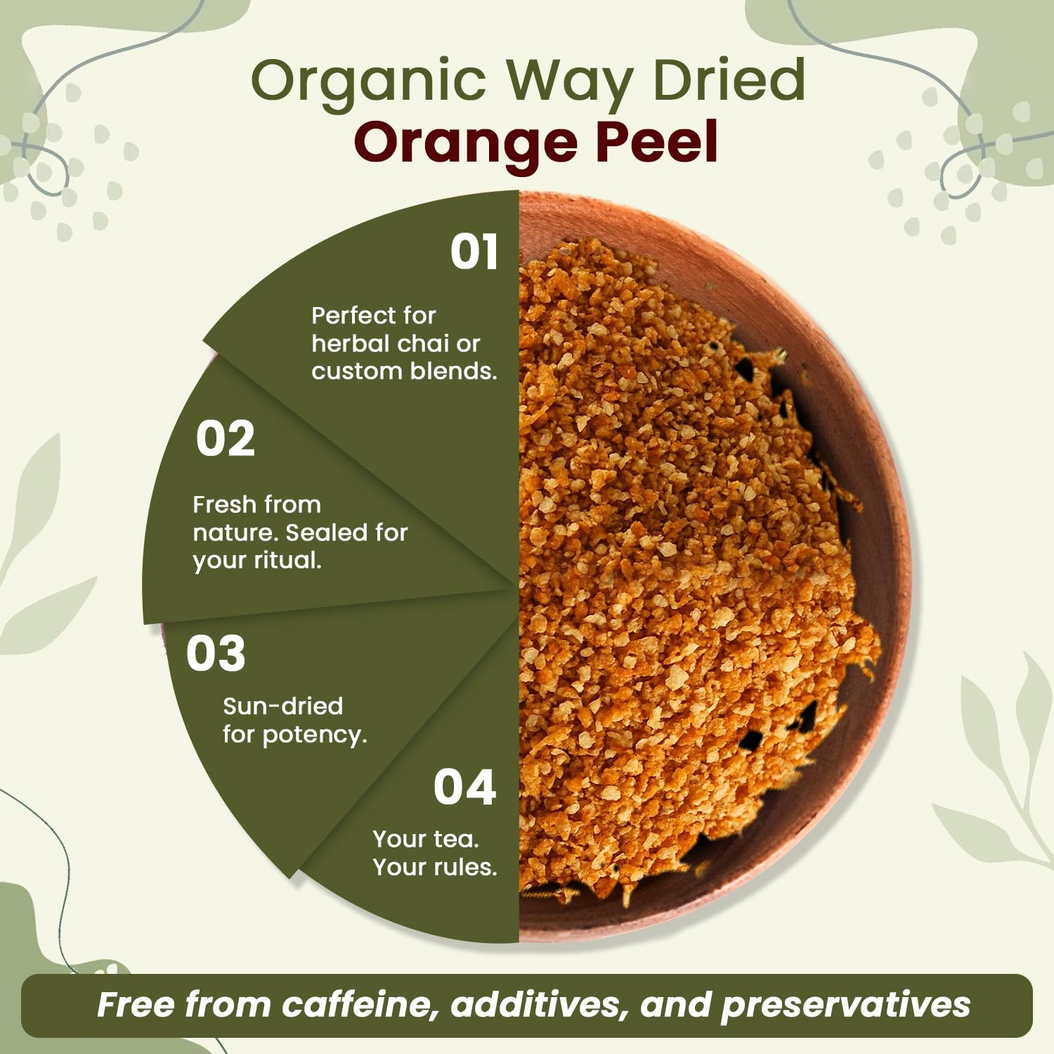 Dried Orange Peel Cut & Sifted (Citrus sinensis) – Pure, Single Ingredient He…