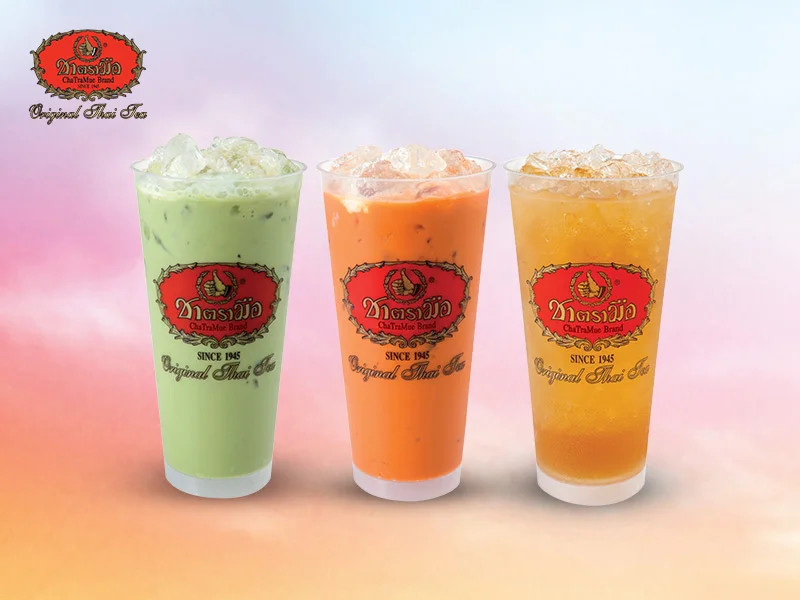 Set 2X Cha Tra Mue Green Tea Milk 200g & Thai Red Tea 400g Original Ice Drink