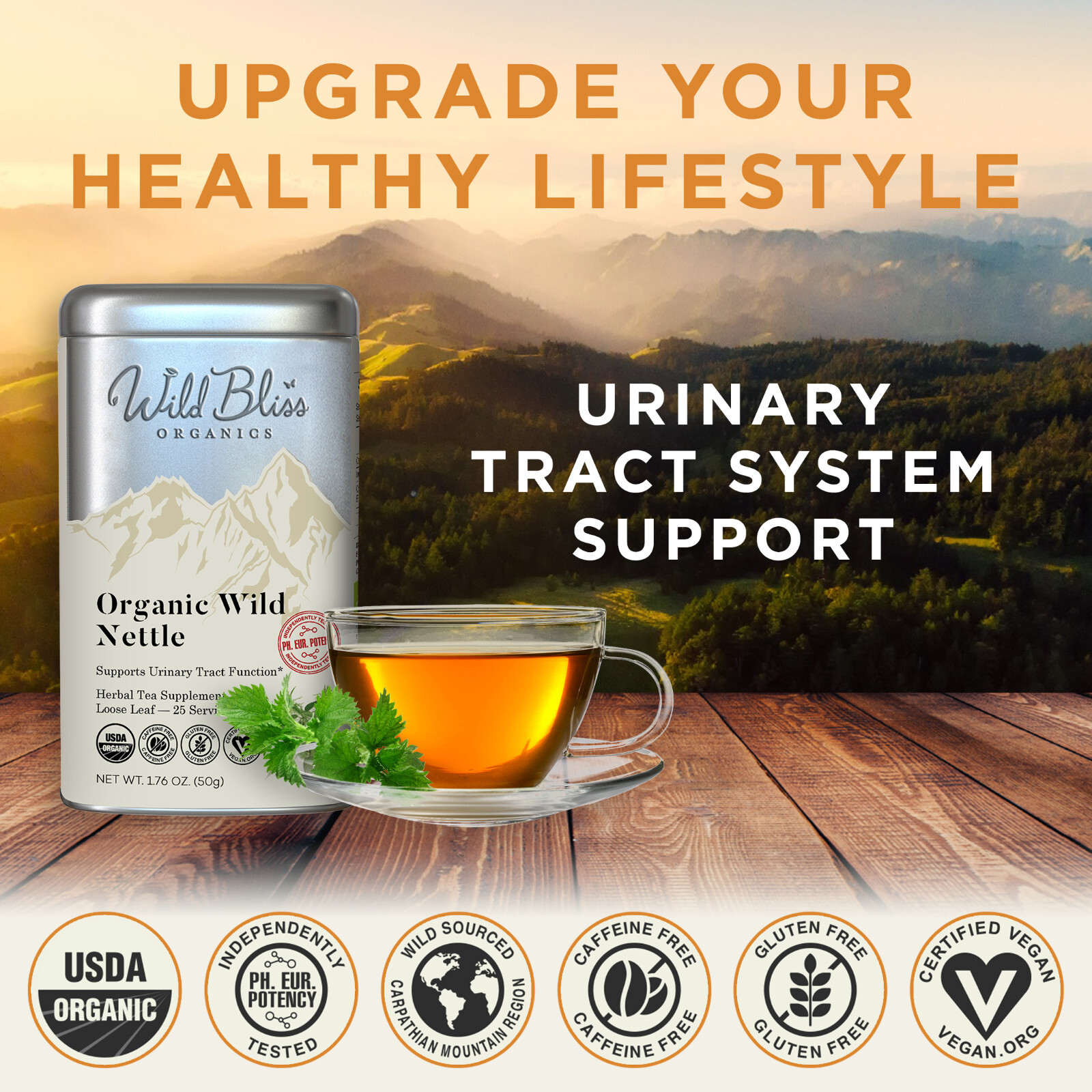 Stinging Nettle Leaf Tea – Organic Herbal Tea – Caffeine Free