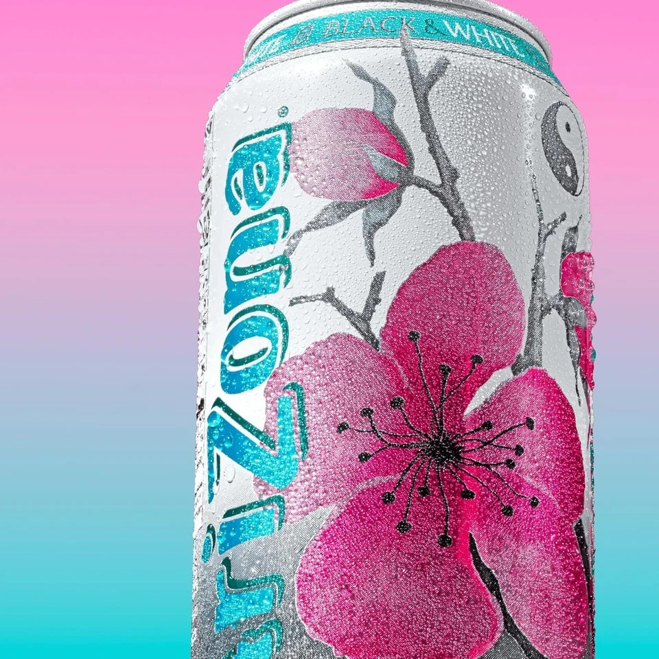 AriZona Black and White Tea – Big Can, 22 Fl Oz (Pack of 12)