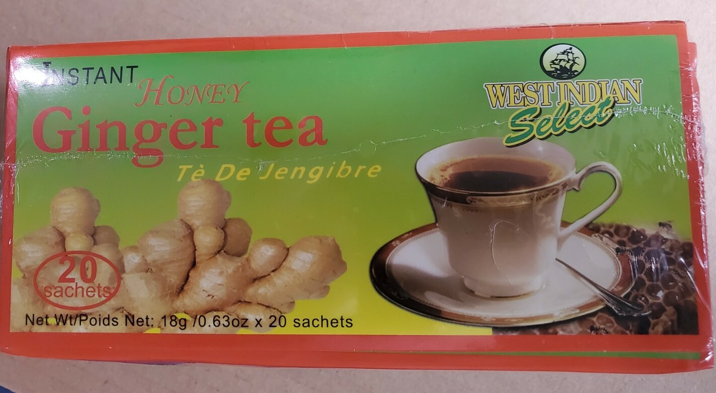 West Indian Ginger Tea Instant Honey Crystals Ginger Tea 20 sachets