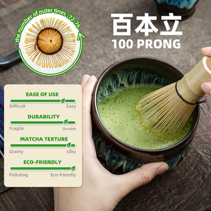 TEANAGOO Matcha Whisk Set, 7 Pcs Matcha Set with Holder/Scoop/Sifter, Matcha Kit