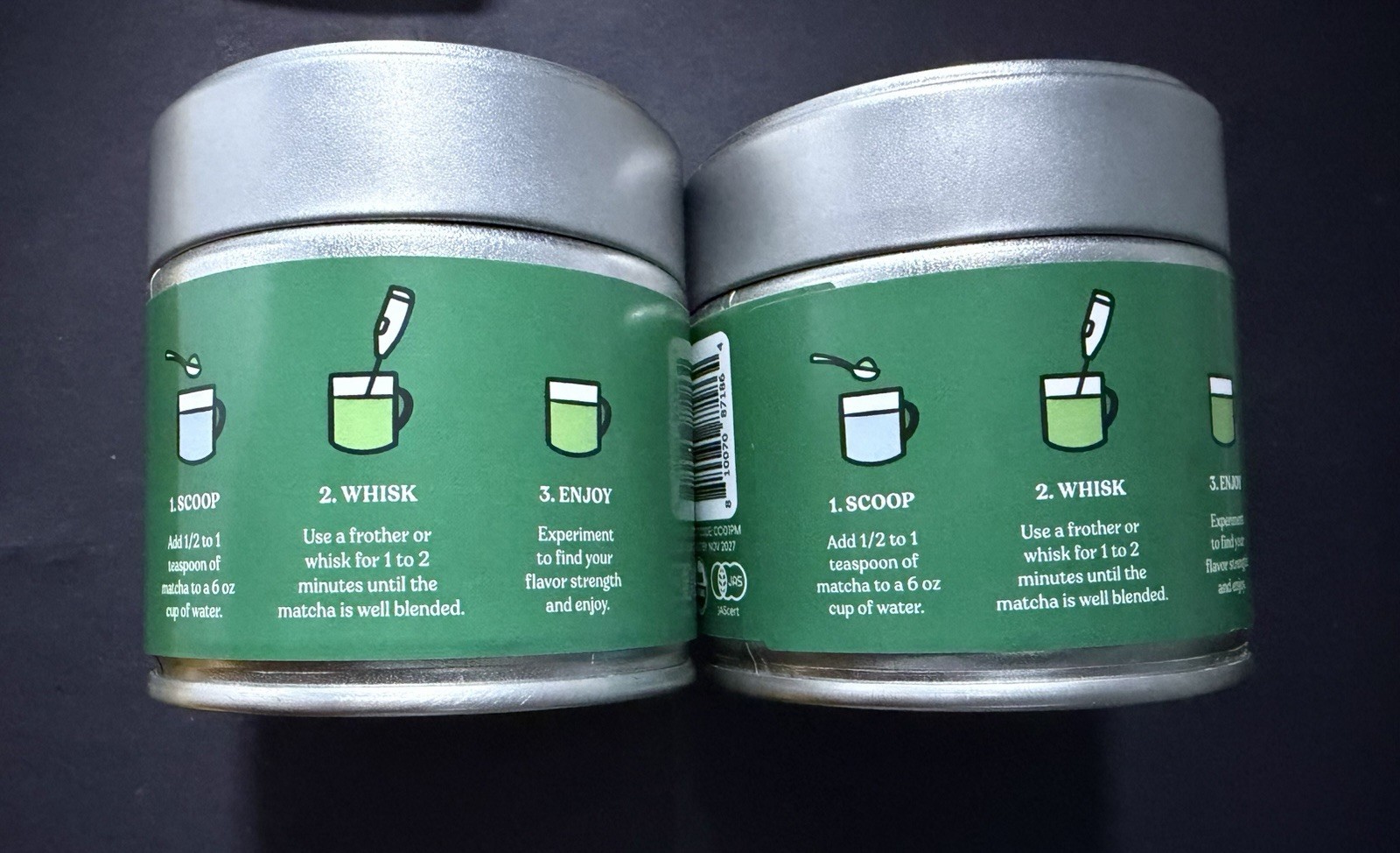 Chamberlain Coffee 100% Organic Matcha Japanese Green Tea Powder 2️⃣ PACKS!