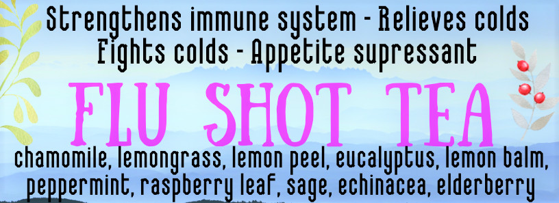 FLU SHOT HEALING Anti-Respiratory Herbal Loose Leaf Tea Blend 2 oz