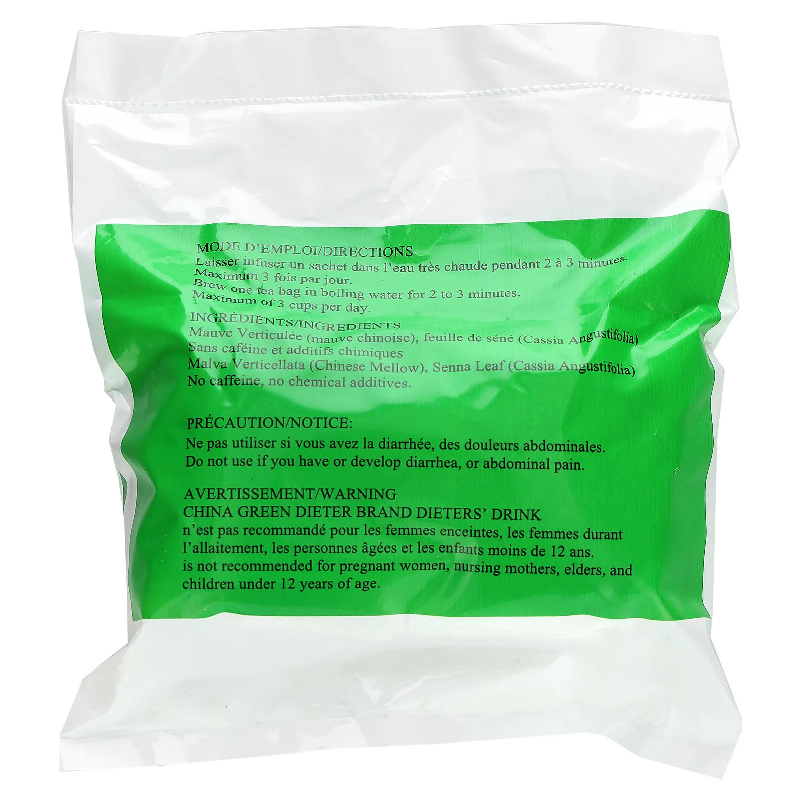 Dieter’s 100% Natural Herbal Drink, No Caffeine, 30 Tea Bags, 2.12 oz (60 g)