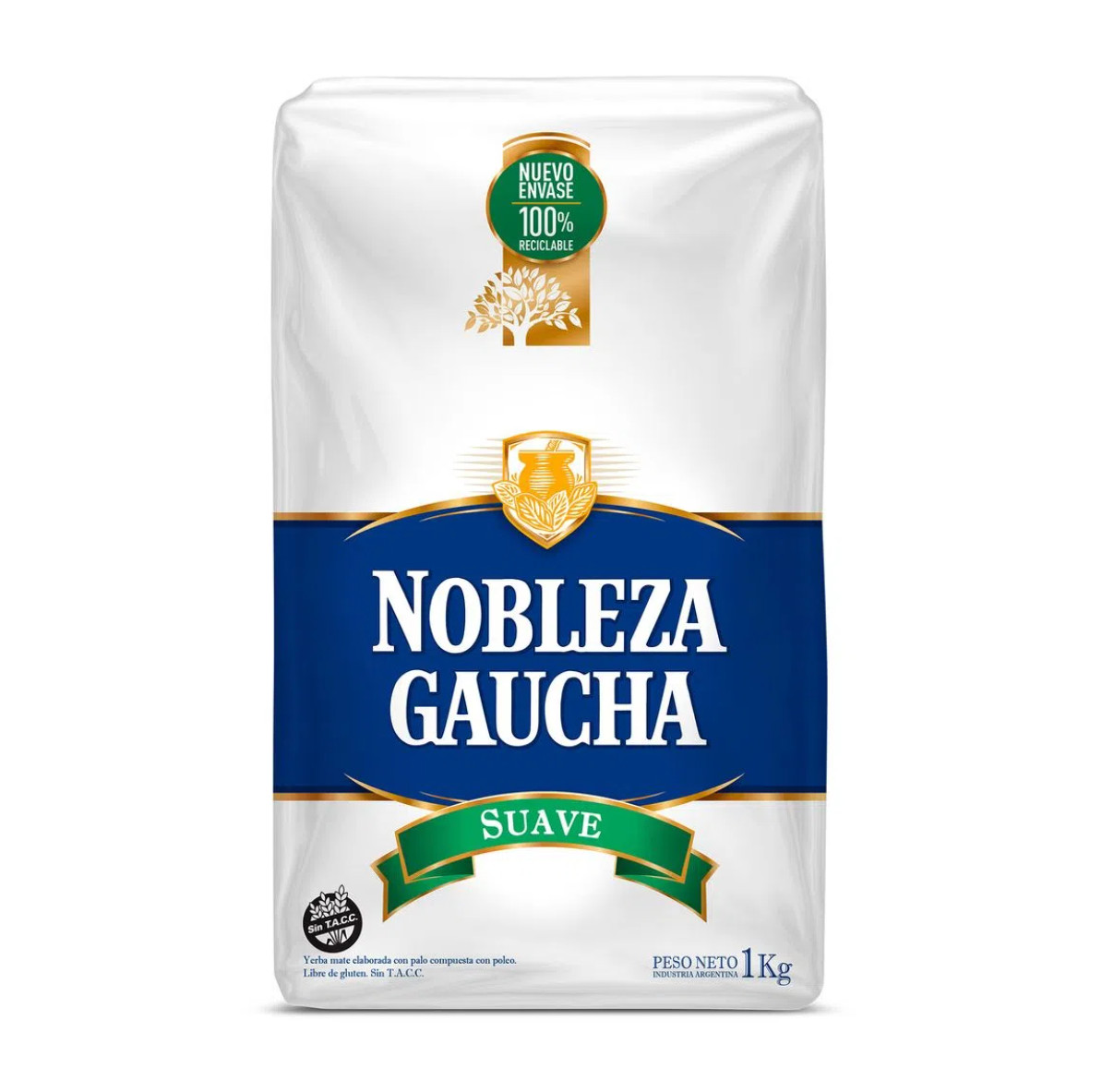 Nobleza Gaucha Blanca Sauve Yerba Mate (Light) 1kg / 2.2lb