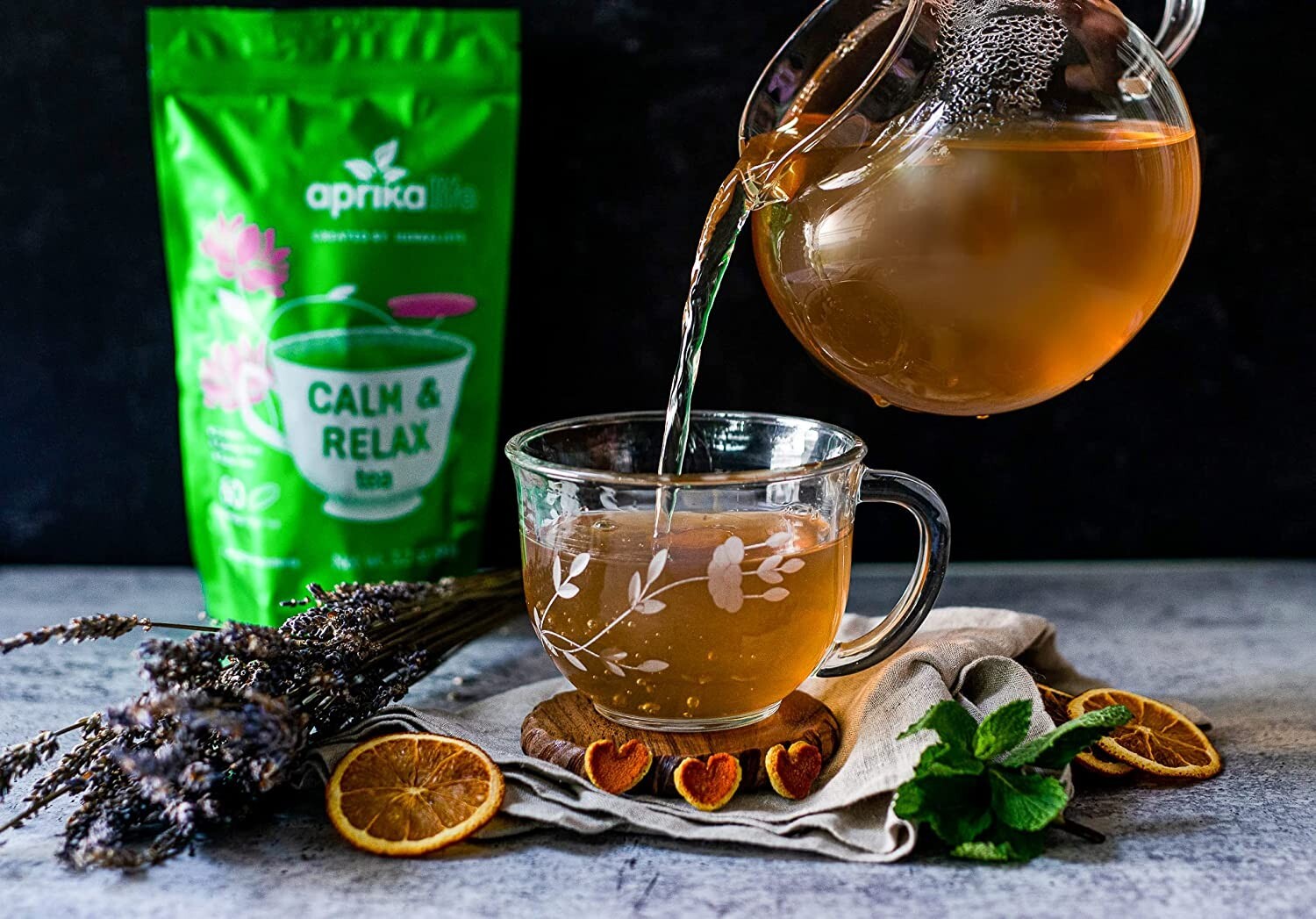 Calm & Relax Herbal Tea for Stress Relief and Relaxation, 60 bags, USA seller