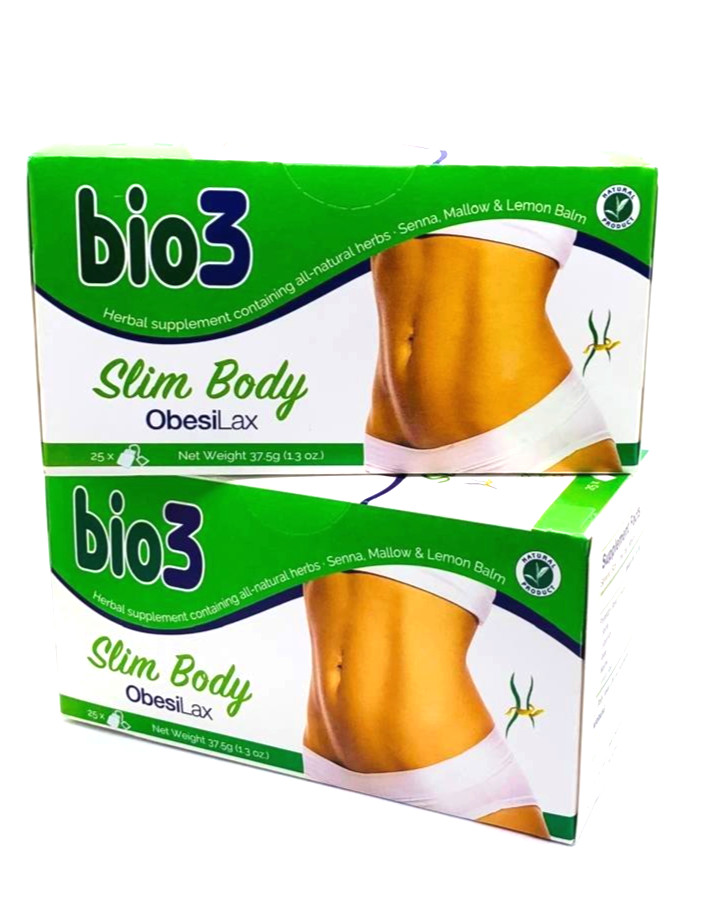(Pack of 2) Bio3 ObesiLax Tea 25 Tea Bags | Herbal Support for Weight Management