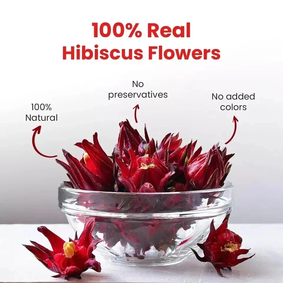 2.6 Oz Premium Dried Hibiscus Flowers, Flor De Jamaica, Hibiscus Flower Tea
