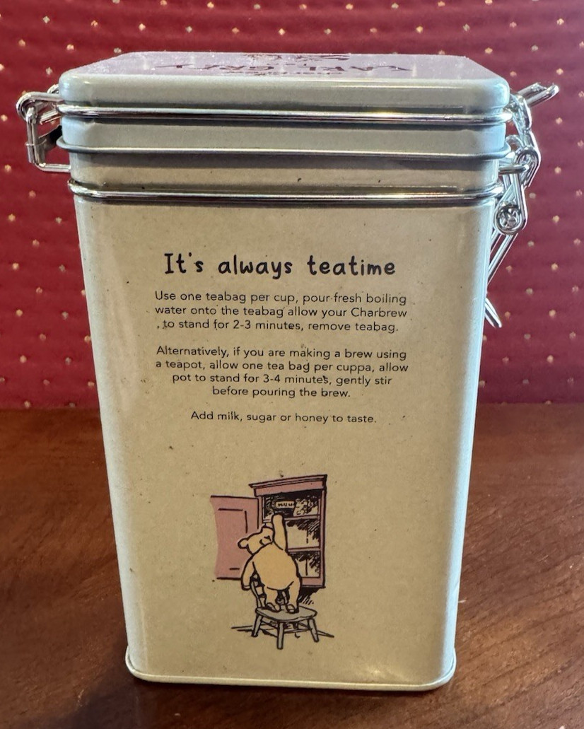 CHARBREW EARL GREY TEA WINNIE THE POOH COLLECTIBLE CANISTER ONLY