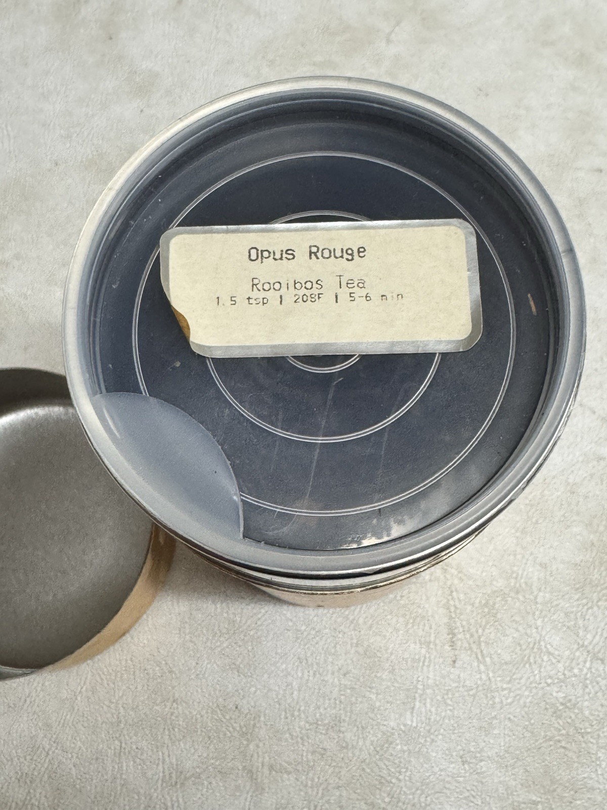 Teavana Opus Rouge Loose Tea 6” Teavana Tin Canister