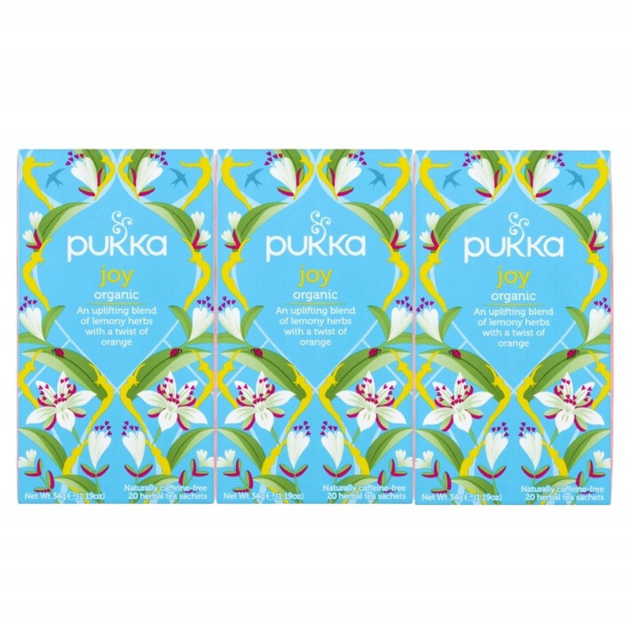3 x Pukka JOY – Organic Herbal Tea – 3 x 20 Sachets 34g / 1.2oz