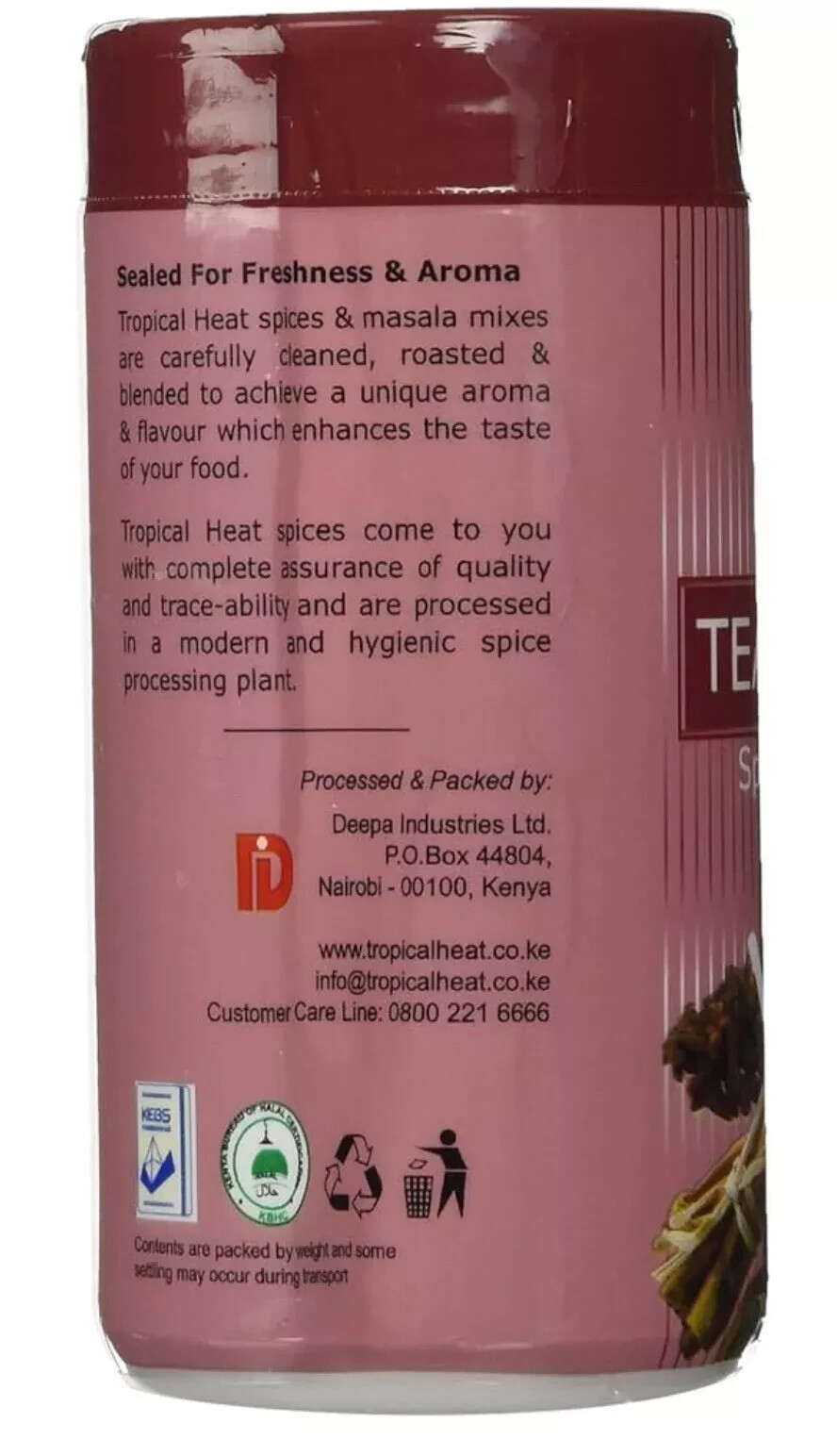 Tropical Heat Pure Ground Tea Masala Chai Spice Seasoning 100g Tub