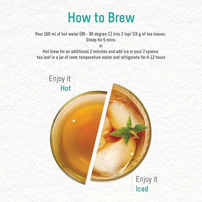 OH CHA – Green Tea, Afternoon Boost 35g Post Meal Digestive Tea with Rose petals