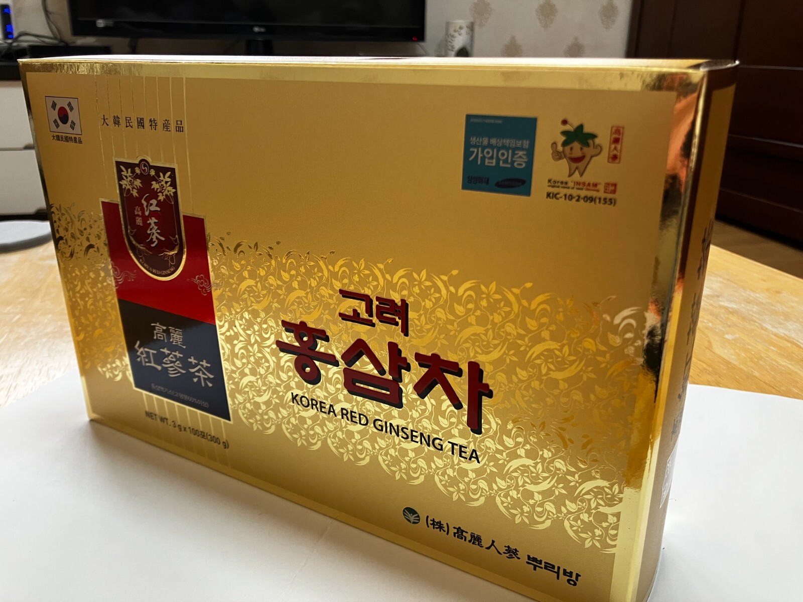 Korean Red Ginseng Tea/ Fatigue Recovery+ Increased Immunity / 3g*100 Tea bags
