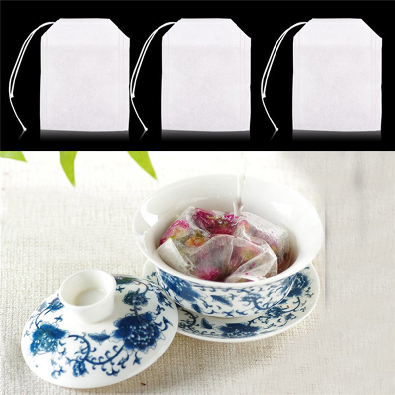 100-400Pcs Empty Tea Bags with String Heal Seal Filter Paper Herb Loose Tea Bags
