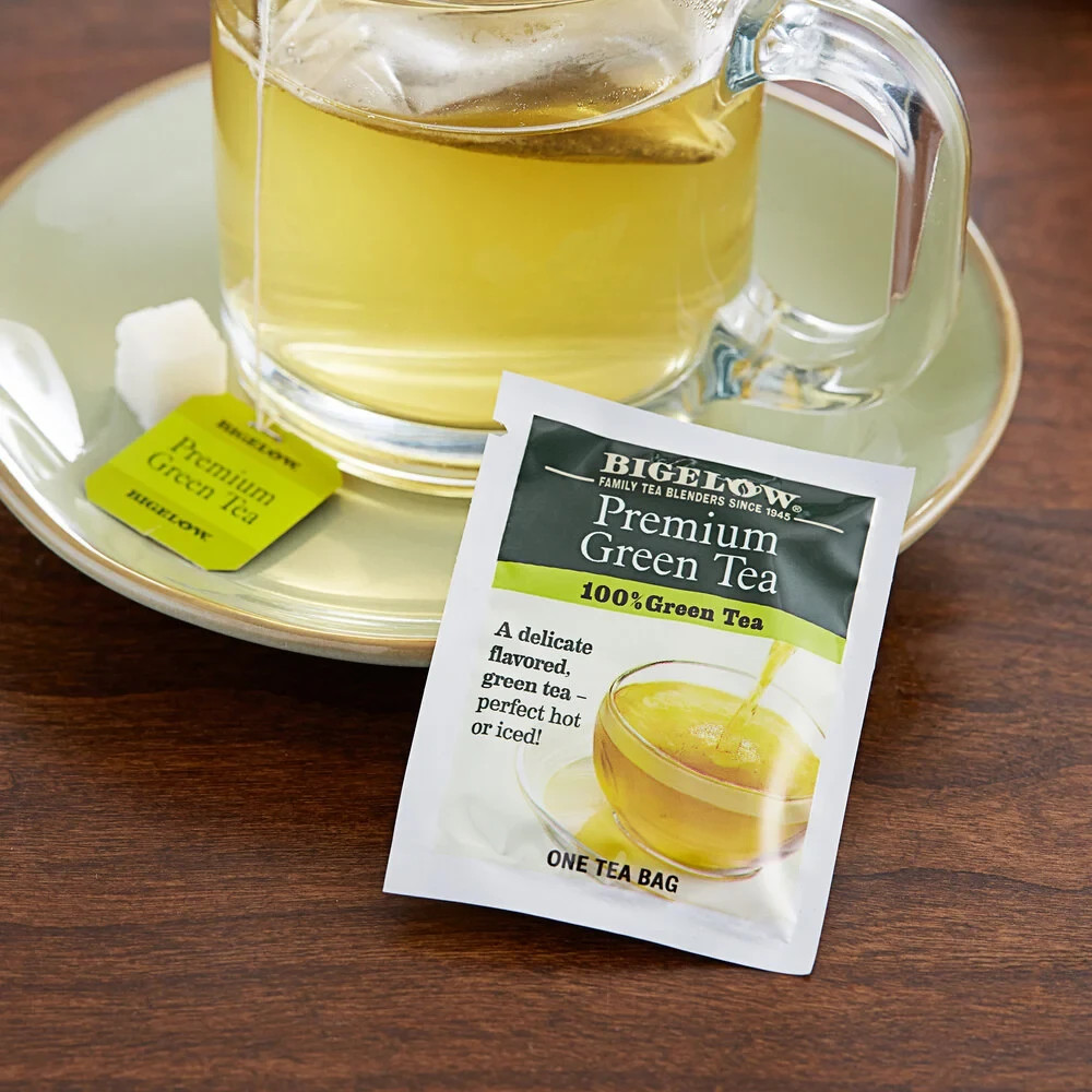 Bigelow Premium Green Tea Bags – 60 ct Box × 6 (360 Bags) – Bulk Case