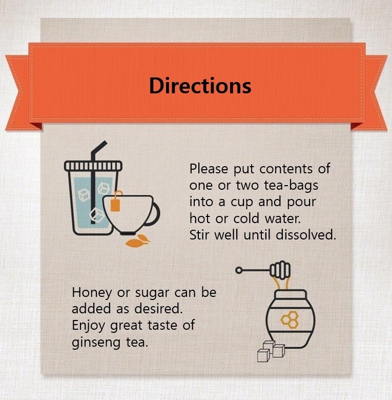 Korean Ginseng Extract Tea(3g X 100T), increase immunity, Free gift wrapping