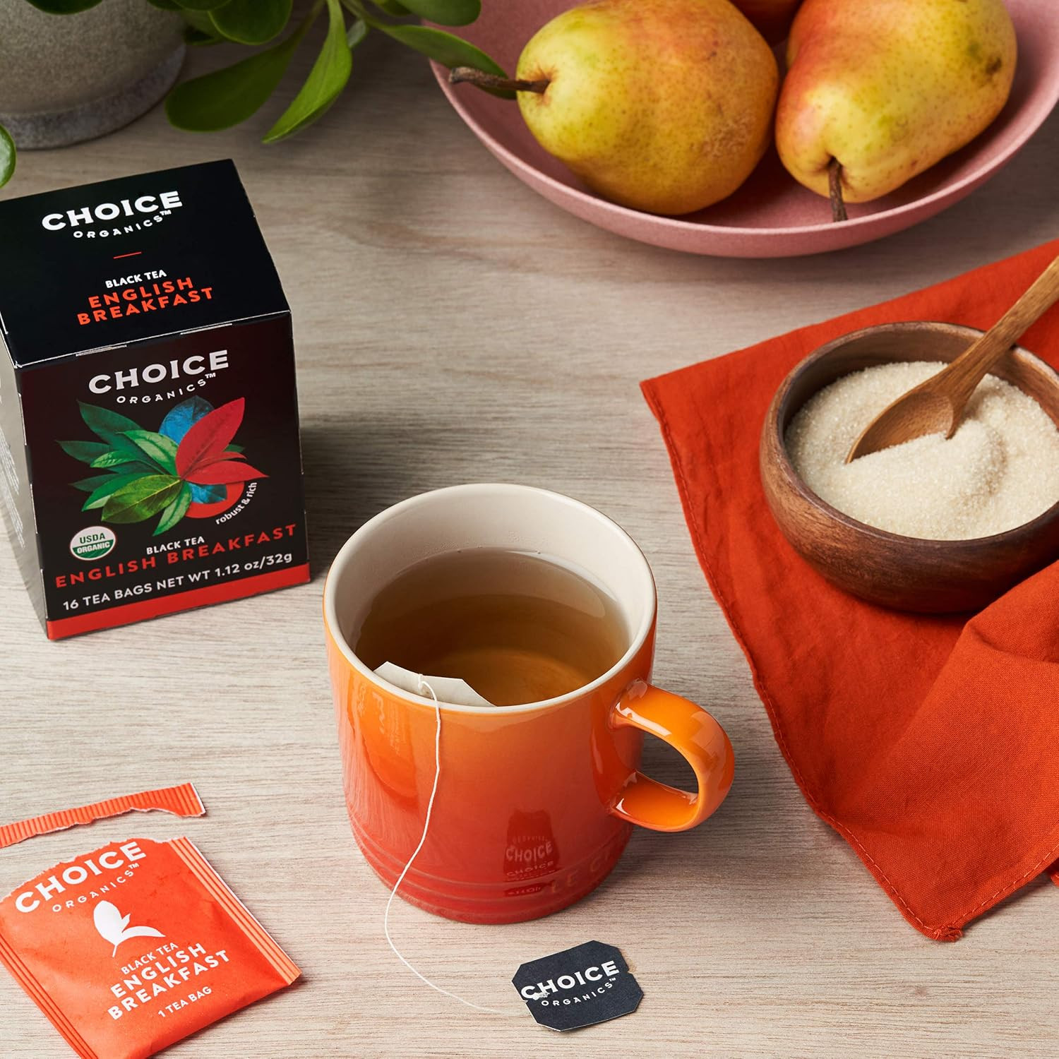 Choice Organics – Organic English Breakfast Tea (6 Pack) – Fair Trade – Composta