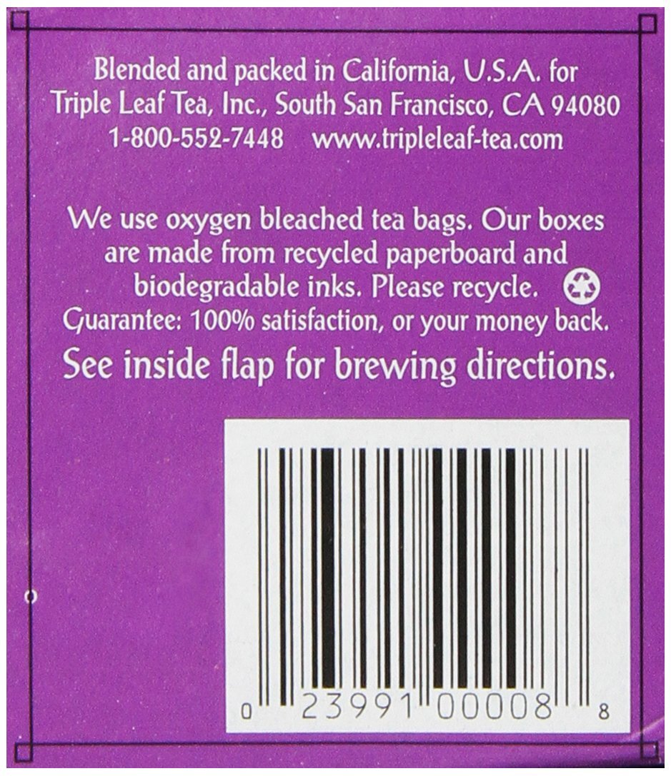 Triple Leaf Tea Blood Pressure Herbal Tea Bags 20 Count Healthy Function