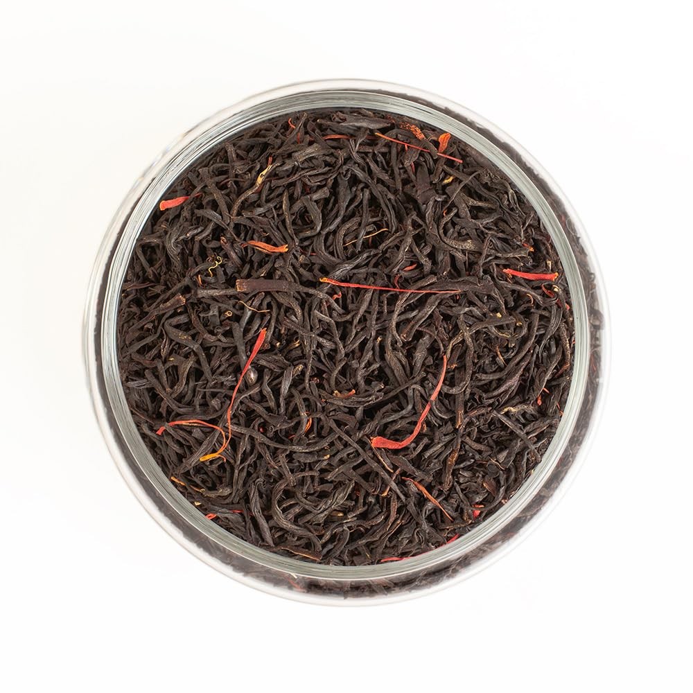 8 oz Saffron Black Tea Handpicked Highland Grown Whole Leaf with Saffron