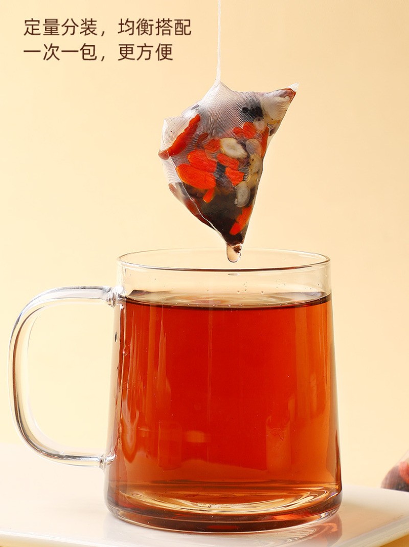 Ginseng Mulberry Wolfberry Longan Tea Liubao Tea Guben Stay Up Late Recovery Tea