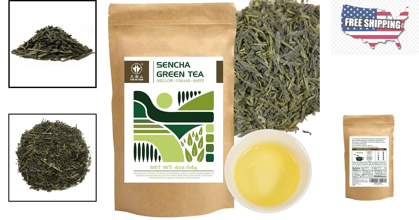 Japanese Sencha Green Tea 4oz Loose Leaf – Antioxidant Rich Delight