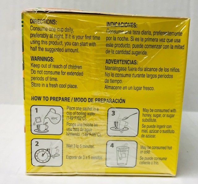 Pinalim Tea/Te De Pinalim Pineapple, Flax, Green Tea, White Tea (1 box)