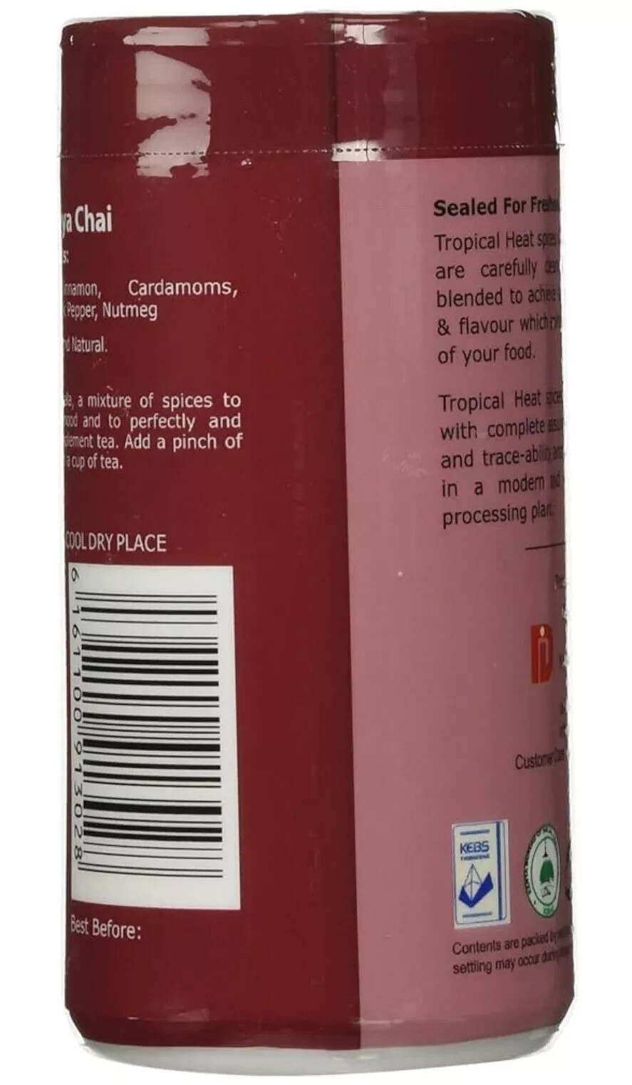 Tropical Heat Pure Ground Tea Masala Chai Spice Seasoning 100g Tub