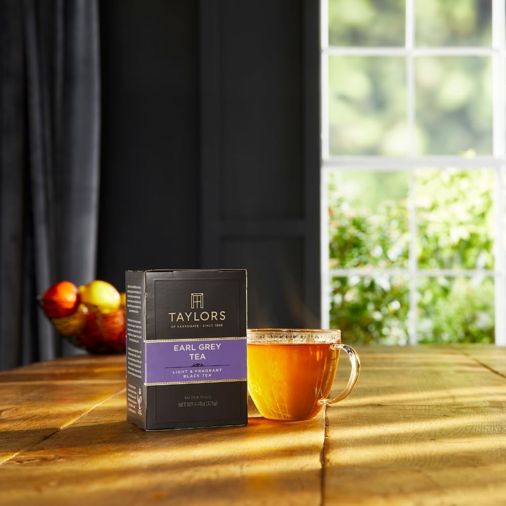 Fragrant Earl Grey Black Tea – 6 Packs of 50 Bags, Enjoy Anywhere, Anytime