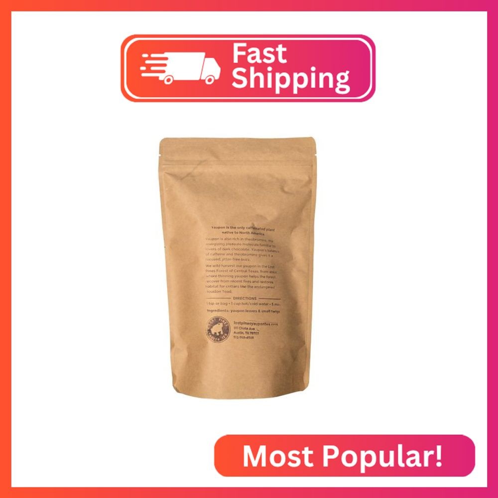 Yaupon Tea- 50 Tea Bags – Light Roast – Lost Pines Yaupon Tea – Sustainably wild