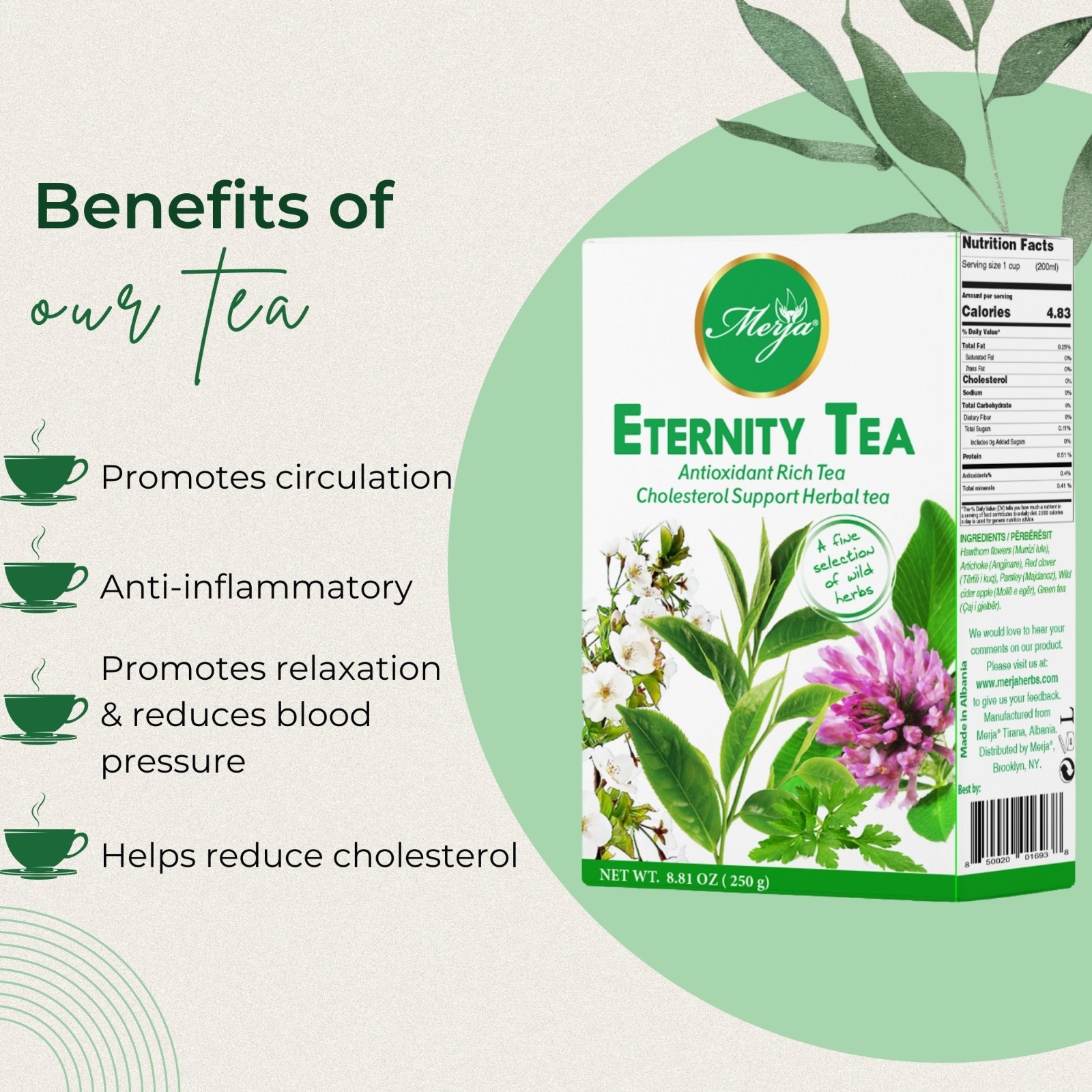 Eternity Tea – Cholesterol Support Tea – Loose Tea – 100% Natural Tea