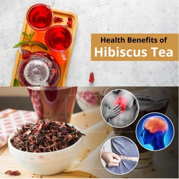 HIBISCUS Flowers Loose Leaf Herbal Tea 100% Pure Premium Quality 5g-100g Organic