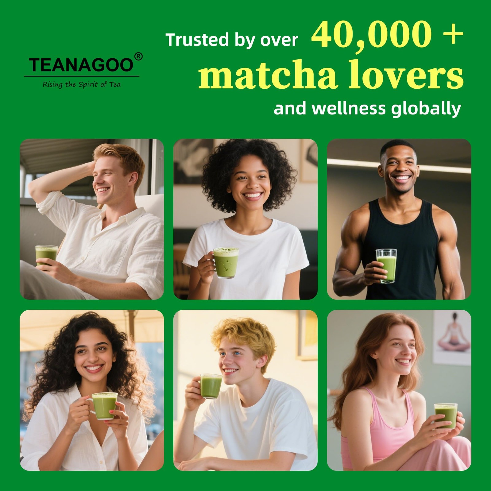 TEANAGOO Matcha Powder Ceremonial Grade, Premium Green Tea for Latte/Breakfas…