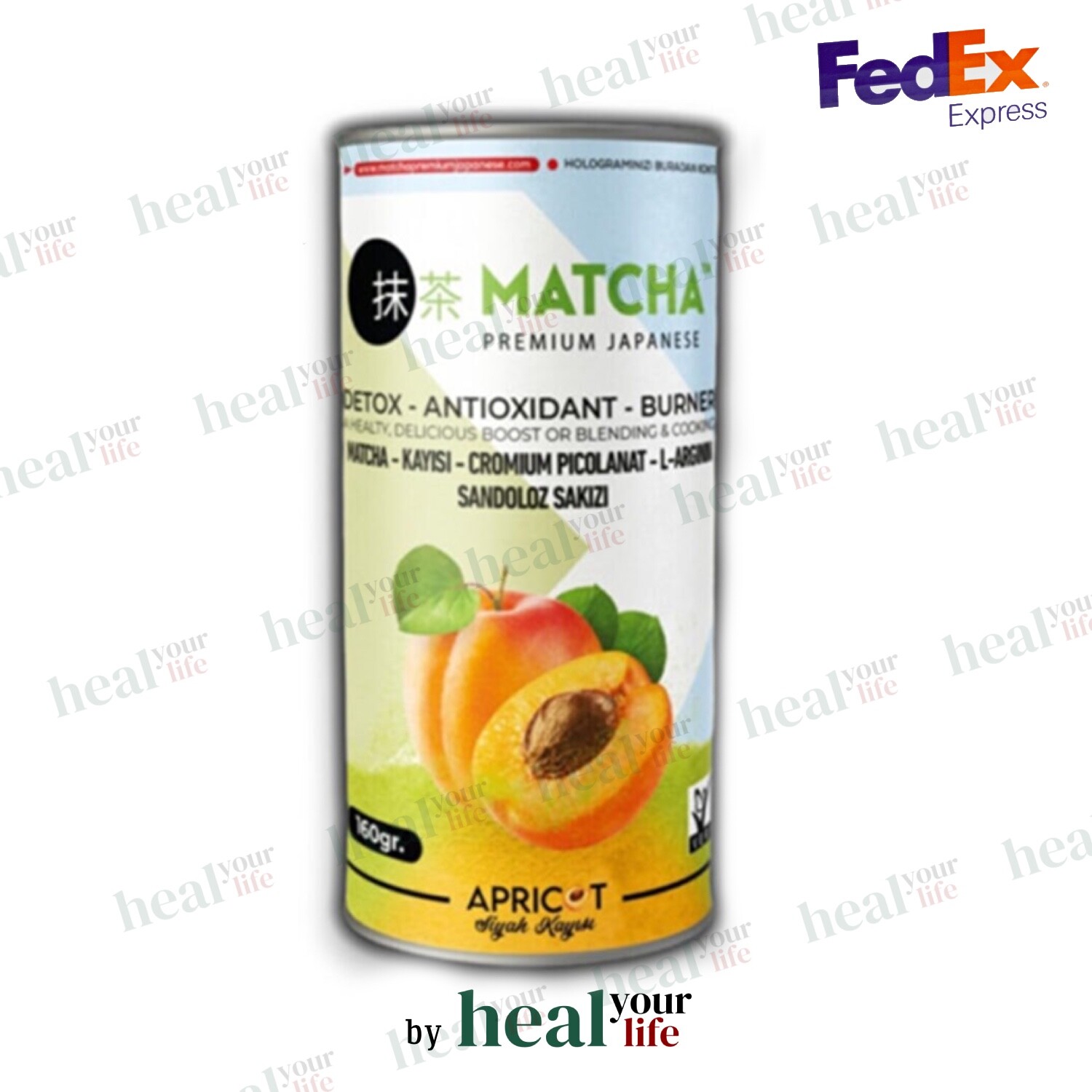 *EXPRESS SHIPPING* Matcha Apricot Japanese Tea Natural Green Tea Powder (20 pcs)