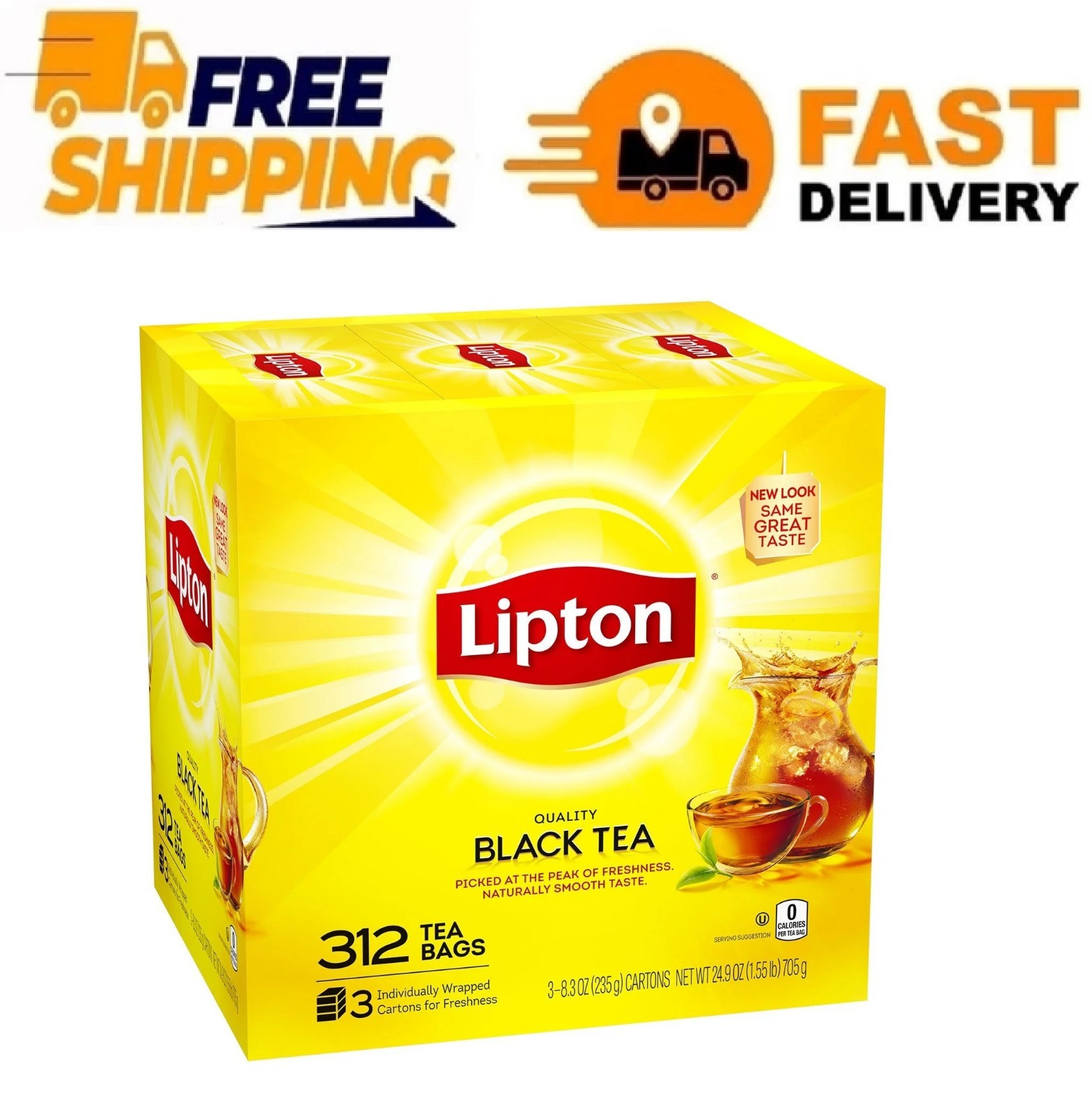 Lipton Tea Bags, Black Tea, 312 ct.